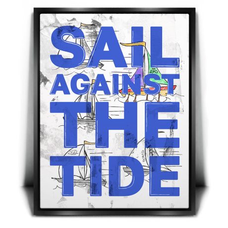 Sail Against The Tide - Sketch Canvas