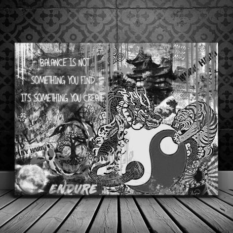 Balance - Black and White Canvas