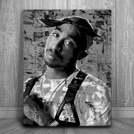 California Love - Black and White Canvas